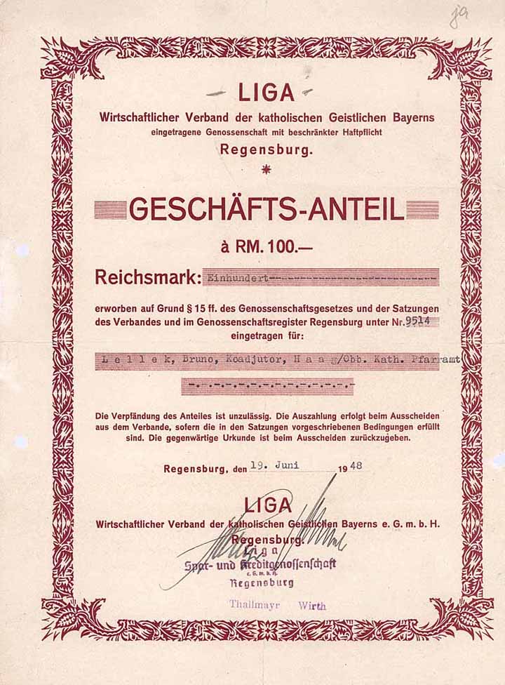 LIGA Wirtschaftlicher Verband der katholischen Geistlichen Bayerns eGmbH