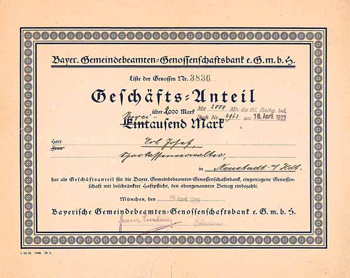 Bayerische Gemeindebeamten-Genossenschaftsbank eGmbH