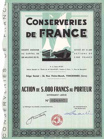 Conserveries de France S.A.