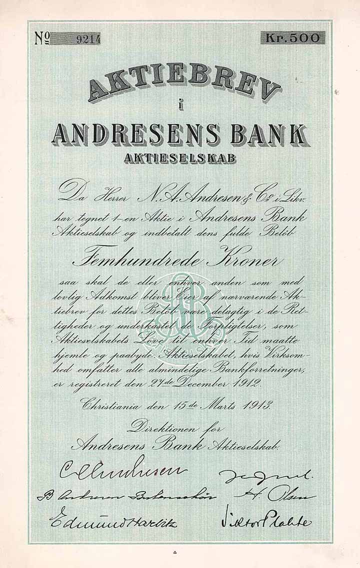 Andresens Bank A/S