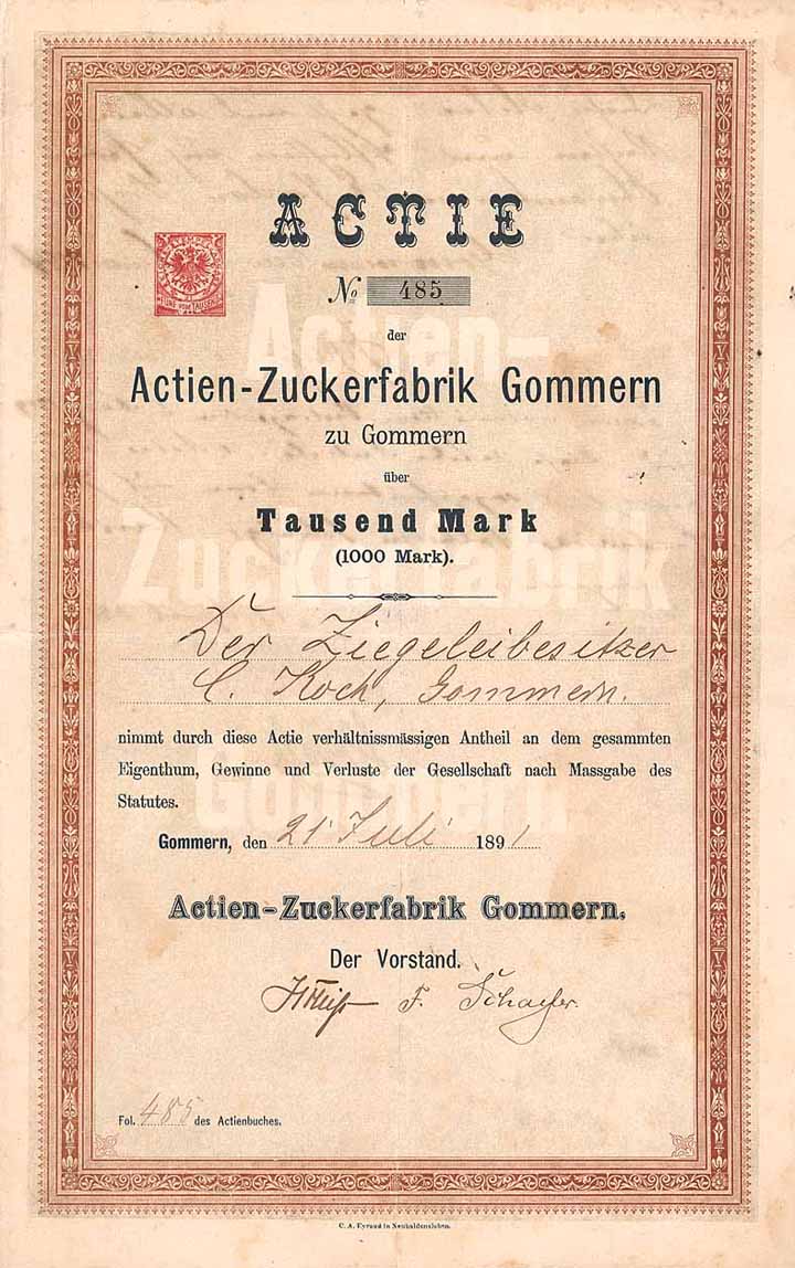 Actien-Zuckerfabrik Gommern