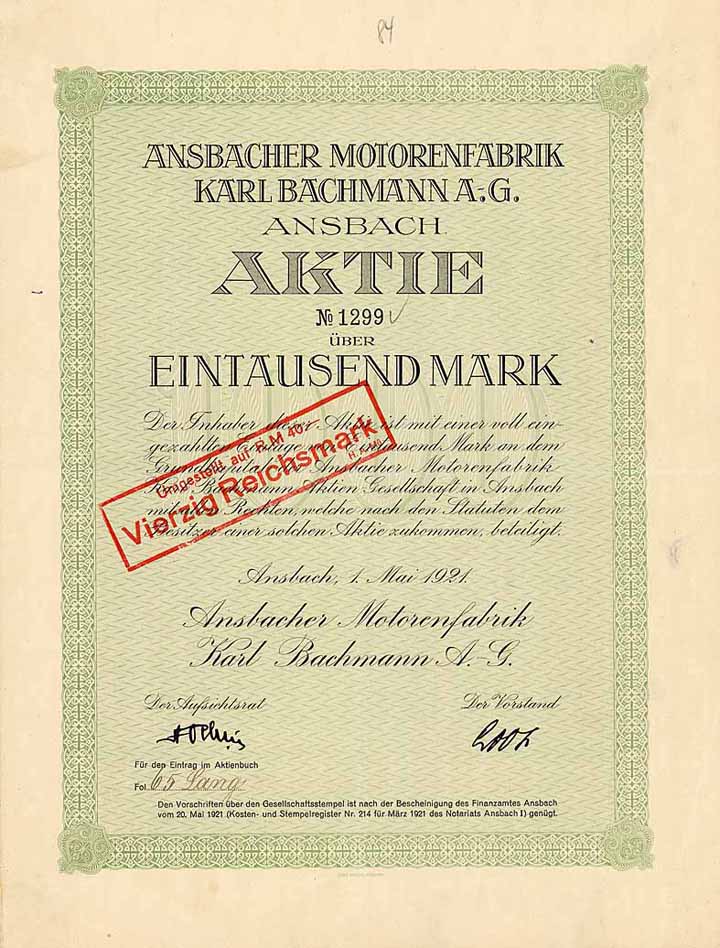 Ansbacher Motorenfabrik Karl Bachmann AG