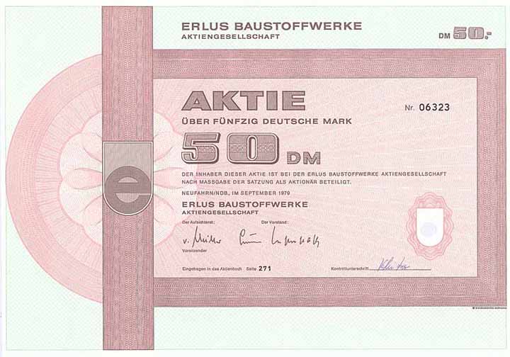 ERLUS Baustoffwerke-AG