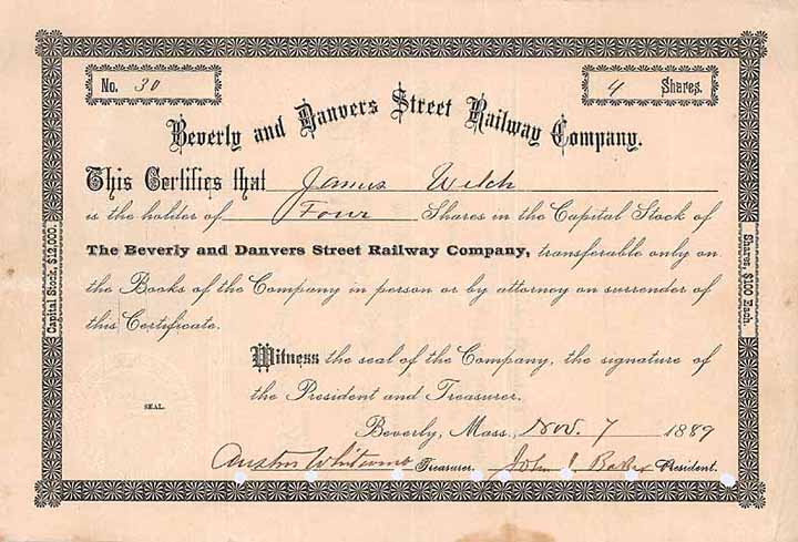 Beverly and Danvers Street Railway