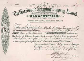Hazelwood Shipping Co. Ltd.