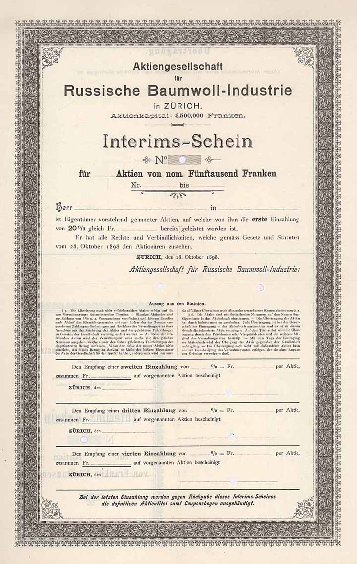 AG für Russische Baumwoll-Industrie