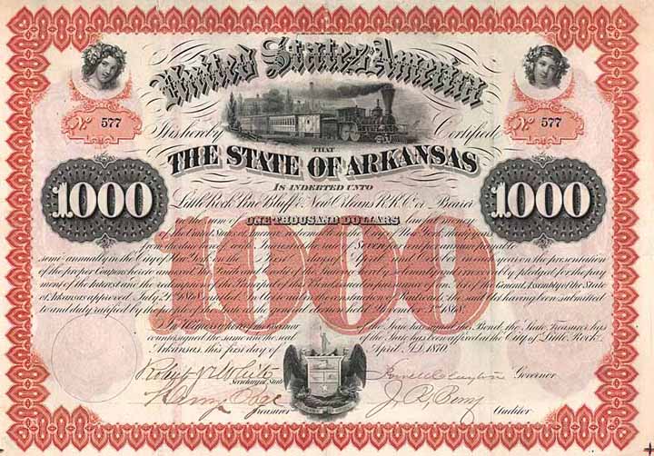 State of Arkansas - Little Rock Pine Bluff & New Orleans Railroad Co.