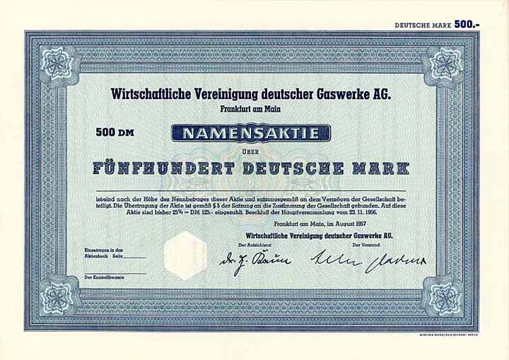 Wirtschaftliche Vereinigung deutscher Gaswerke AG