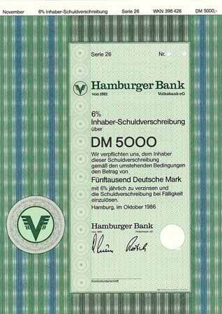 Hamburger Bank von 1861 Volksbank eG