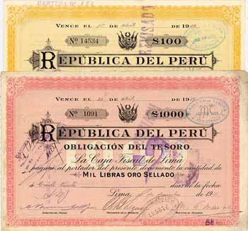 Republica del Peru (2 Stücke)