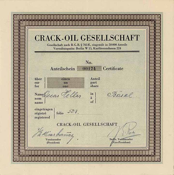 Crack-Oil Gesellschaft