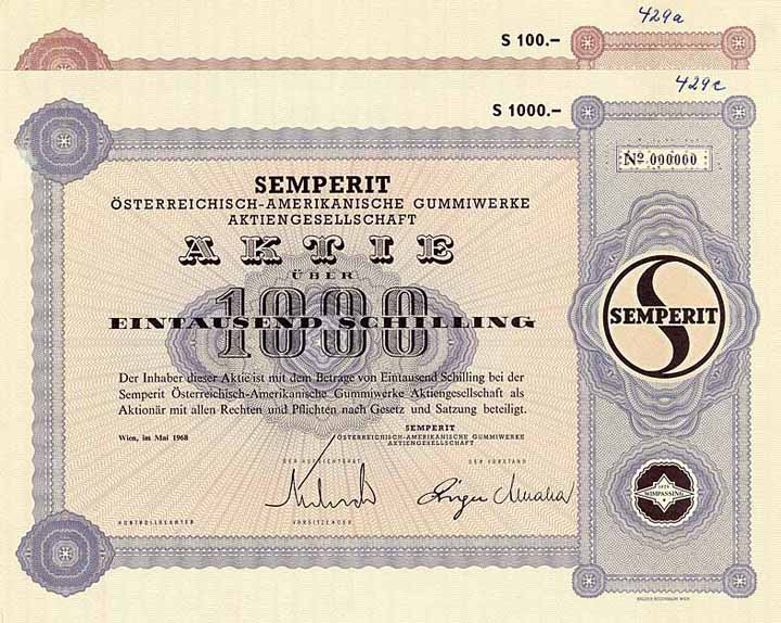 SEMPERIT Österreichisch-Amerikanische Gummiwerke AG (2 Stücke)