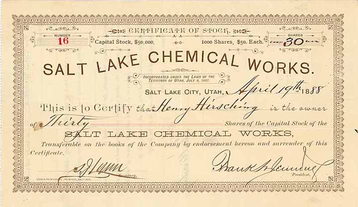 Salt Lake Chemical Works