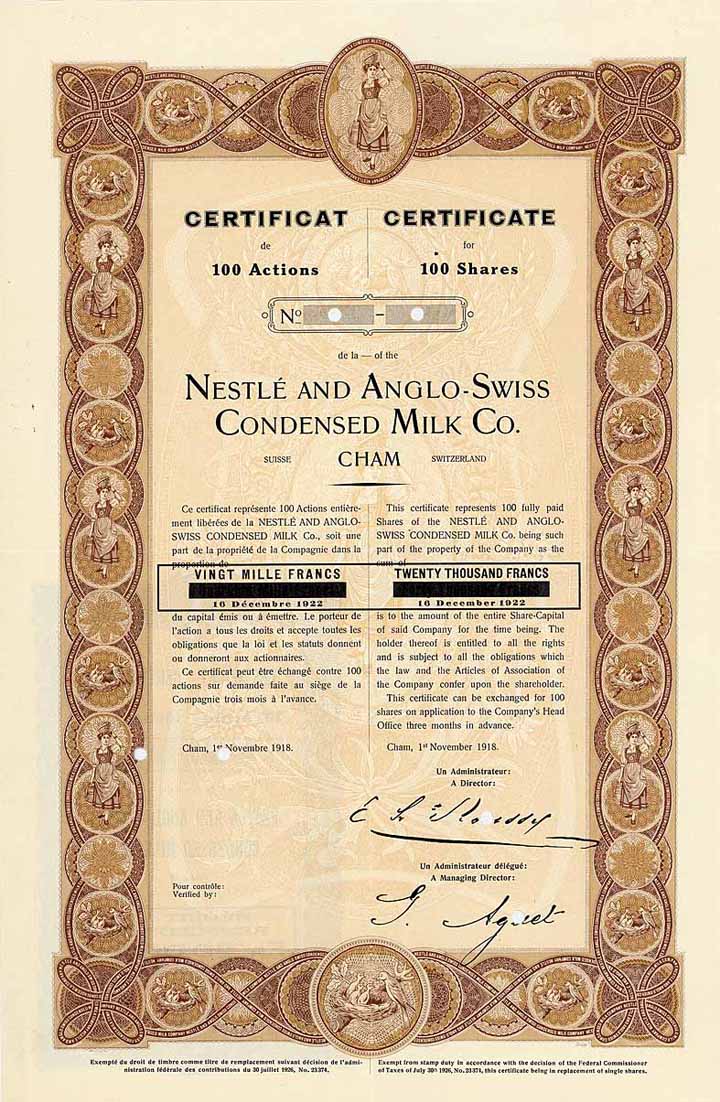 Nestlé and Anglo-Swiss Condensed Milk Co.