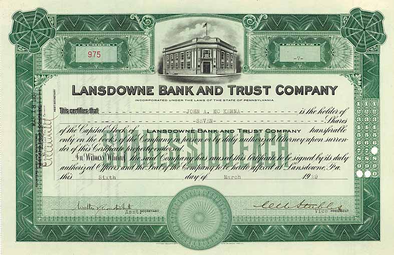 Lansdowne Bank and Trust Company