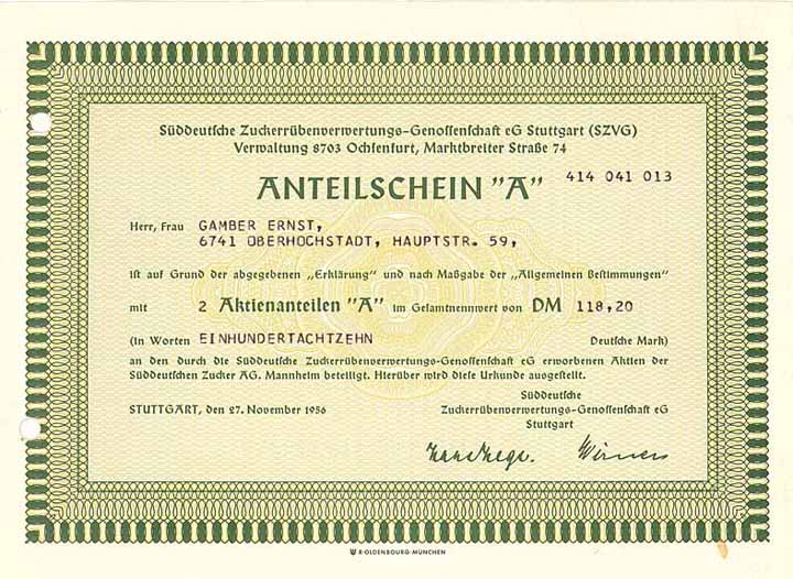 Süddeutsche Zuckerrübenverwertungs-Genossenschaft eG