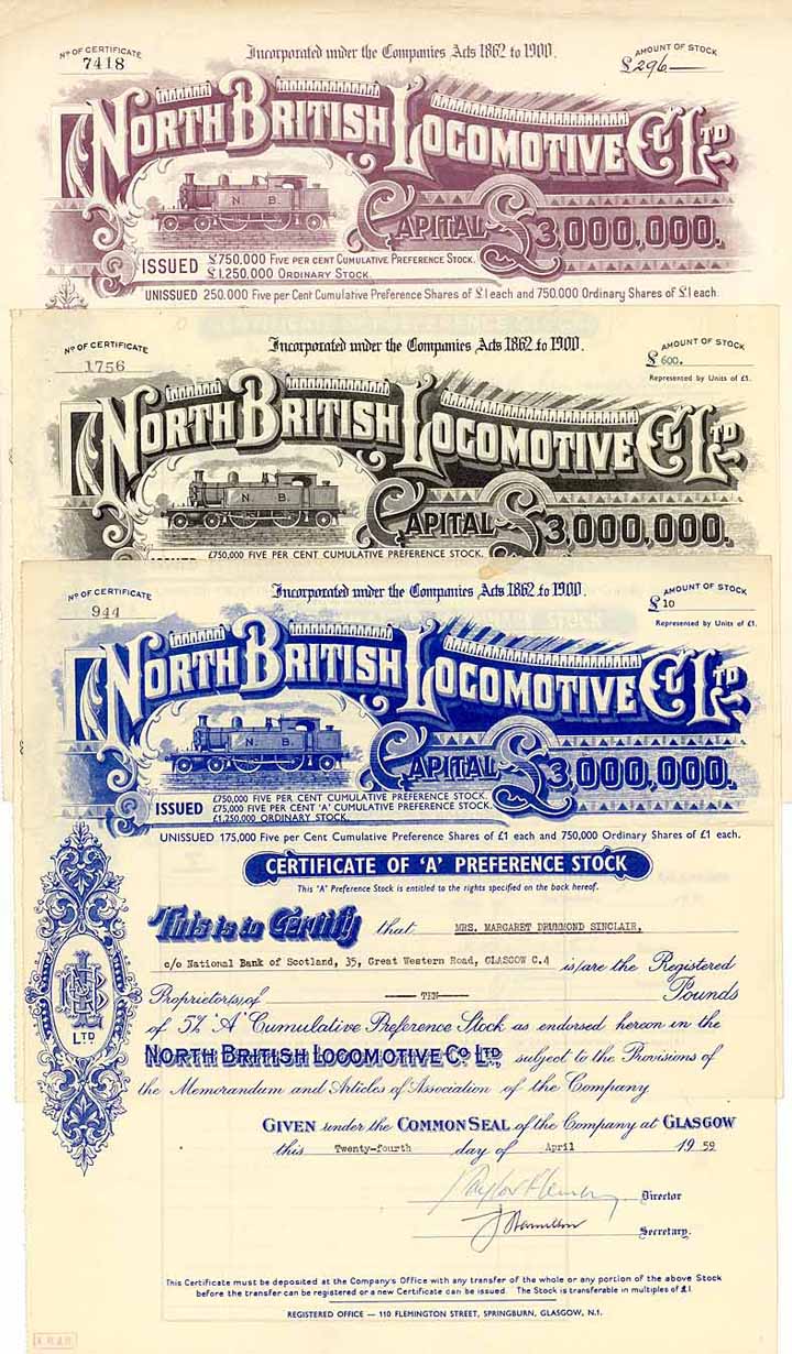 North British Locomotive Co. (3 Stücke)