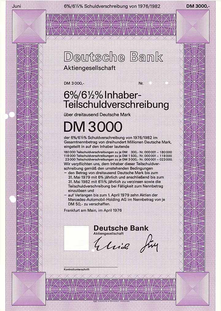 Deutsche Bank AG / Mercedes-Automobil-Holding AG