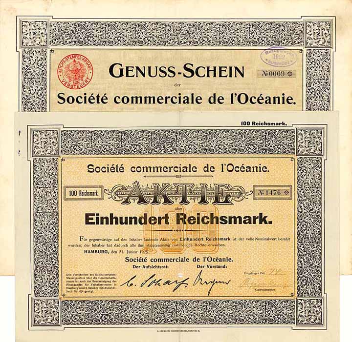 Société Commerciale de l’Océanie (2 Stücke)
