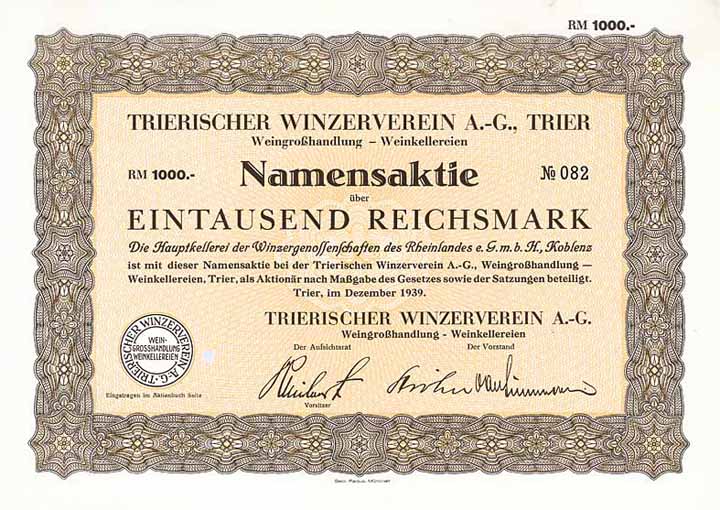 Trierischer Winzerverein AG Weingroßhandlung - Weinkellereien