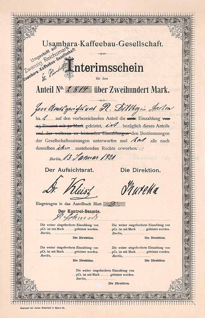 Usambara-Kaffeebau-Gesellschaft