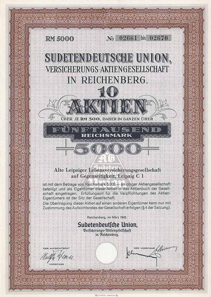 Sudetendeutsche Union, Versicherungs-AG