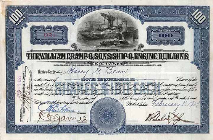 William Cramp & Sons Ship & Engine Building