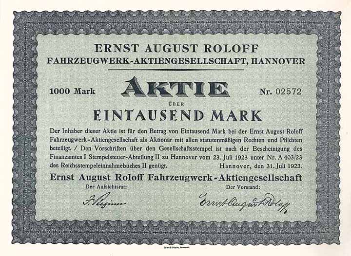 Ernst August Roloff Fahrzeugwerk AG