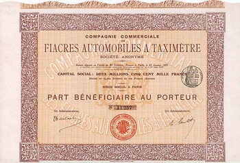 Cie. Commerciale de Fiacres Automobiles à Taximètre S.A.