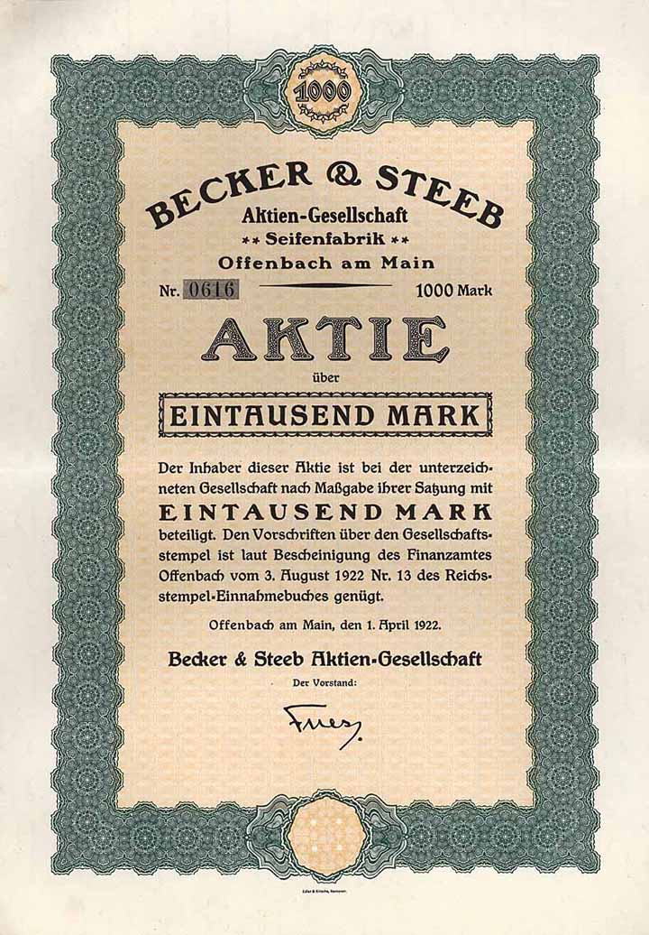 Becker & Steeb AG Seifenfabrik