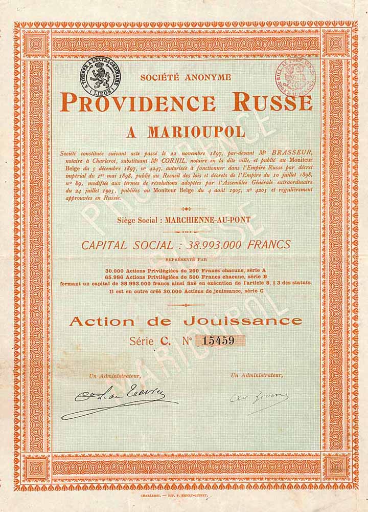 Providence Russe à Marioupol S.A.