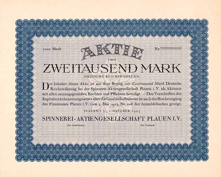 Spinnerei-AG Plauen i.V.