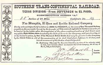 Southern Trans-Continental Railroad Memphis, El Paso & Pacific Railroad
