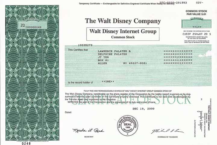 Walt Disney Co. - Walt Disney Internet Group