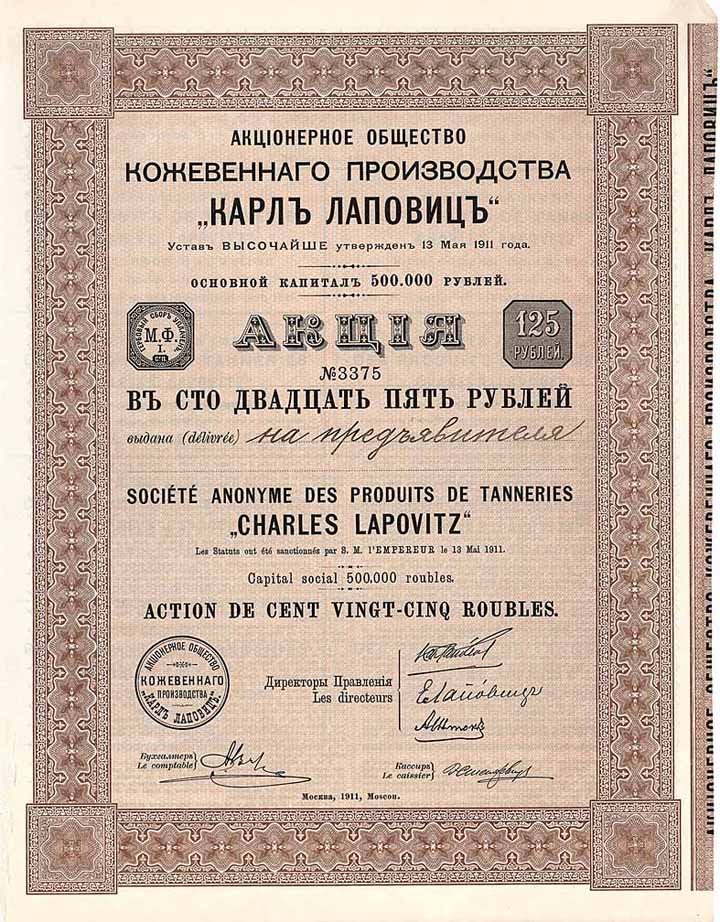 S.A. des Produits de Tanneries “Charles Lapovitz”