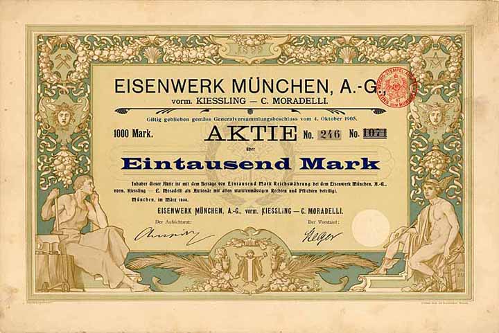 Eisenwerk München AG vorm. Kiessling - C. Moradelli