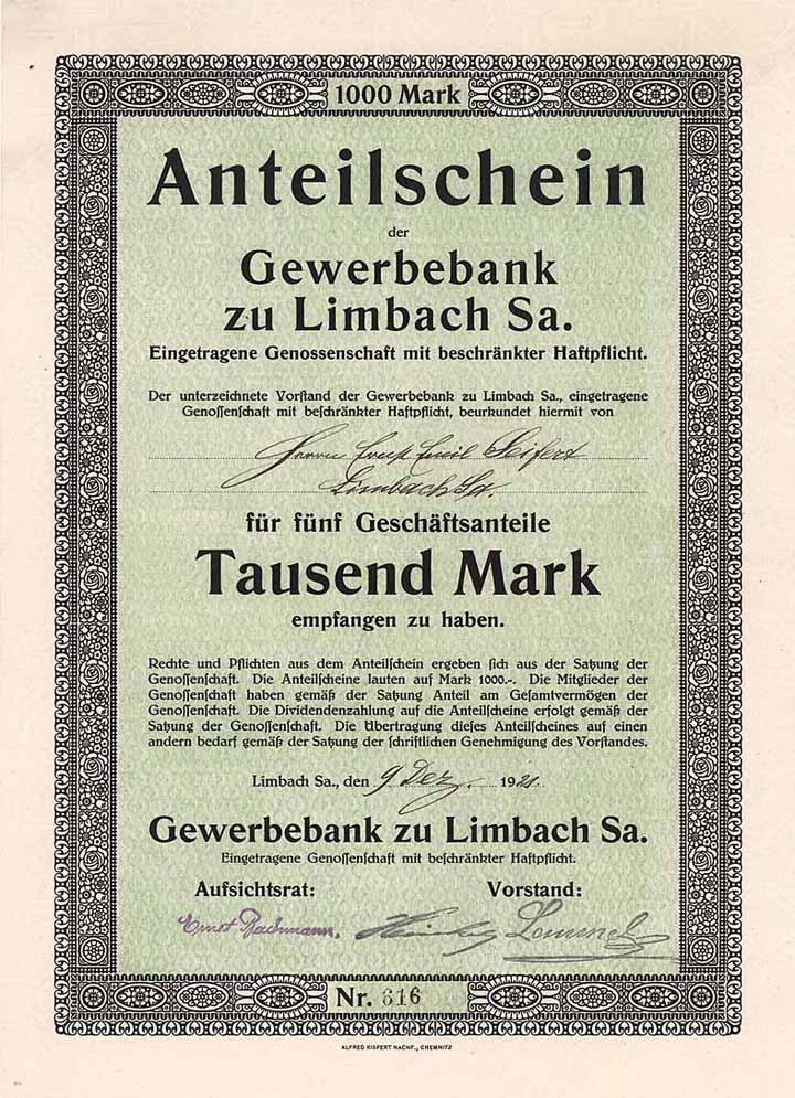 Gewerbebank zu Limbach Sa. e.G.m.b.H.