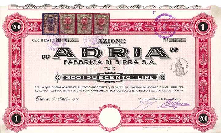 “ADRIA” Fabbrica di Birra S.A.