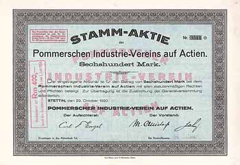 Pommerscher Industrie-Verein auf Actien