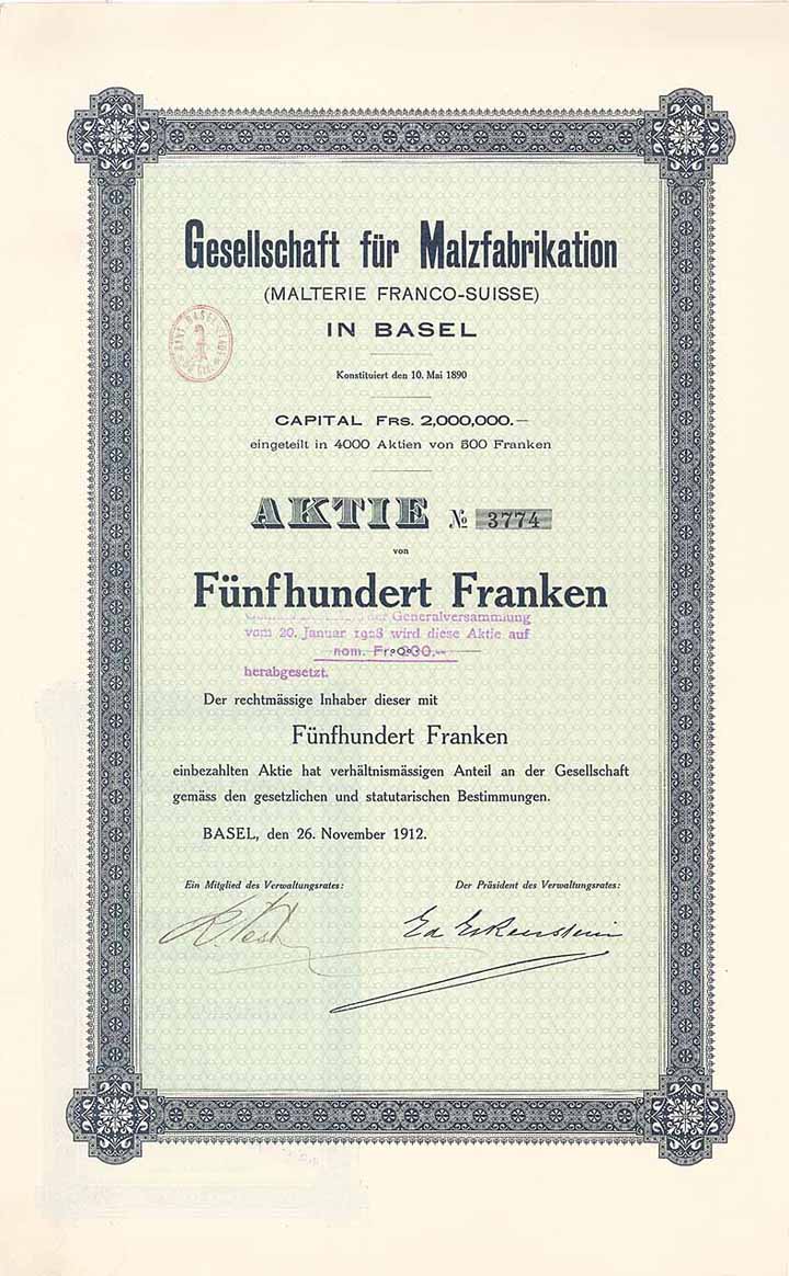 Gesellschaft für Malzfabrikation