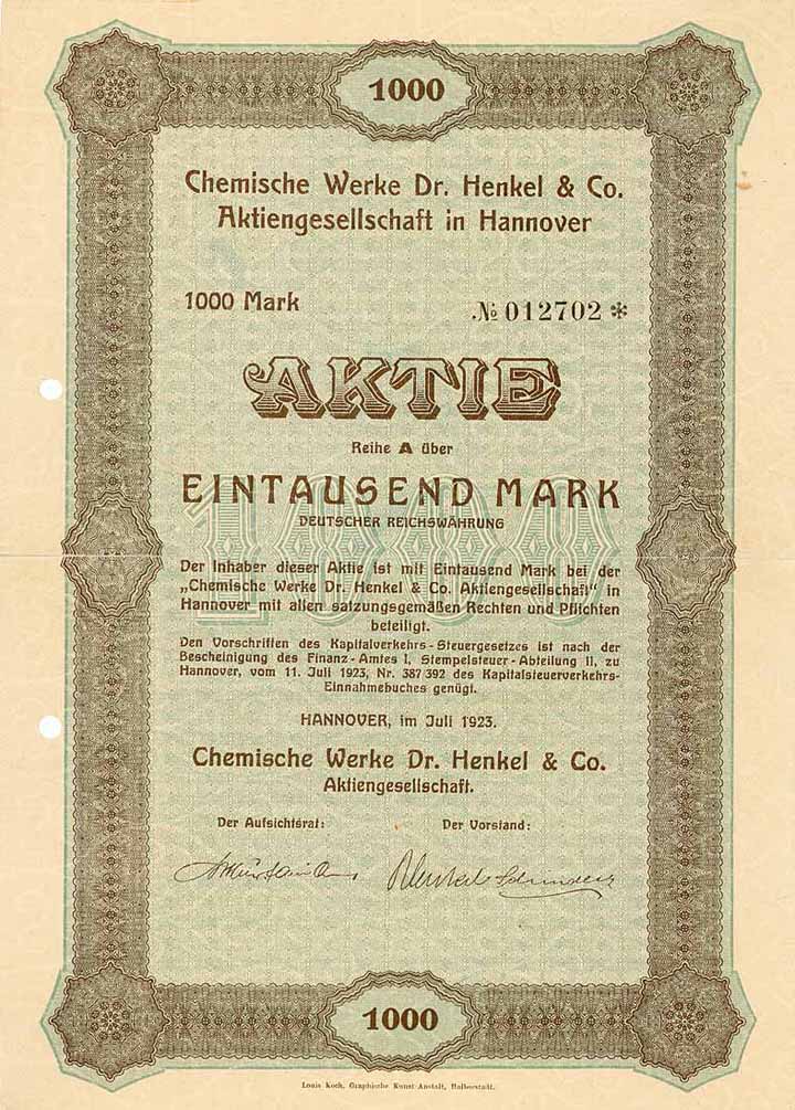 Chemische Werke Dr. Henkel & Co. AG