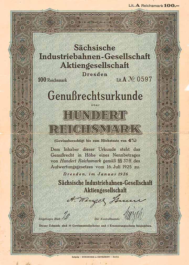 Sächsische Industriebahnen-Gesellschaft AG
