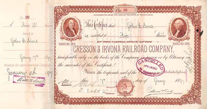 Cresson & Irvona Railroad