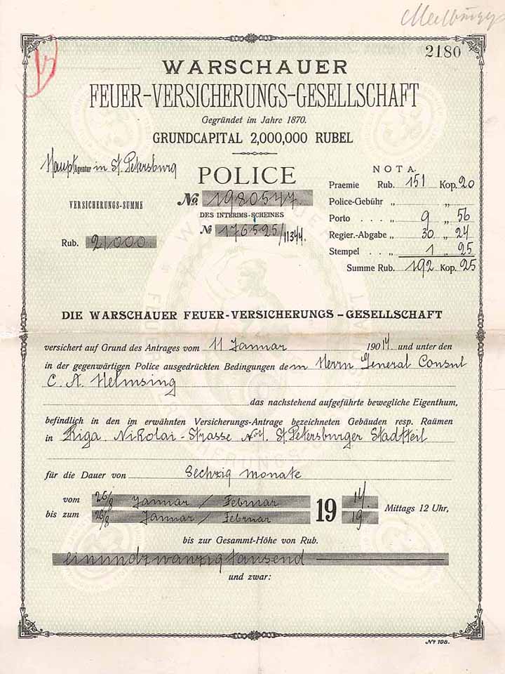 Warschauer Feuer-Versicherungs-Gesellschaft