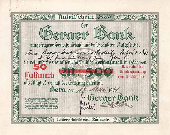 Geraer Bank eGmbH