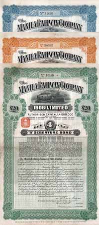 Manila Railway Co. (1906) Ltd. (3 Stücke)
