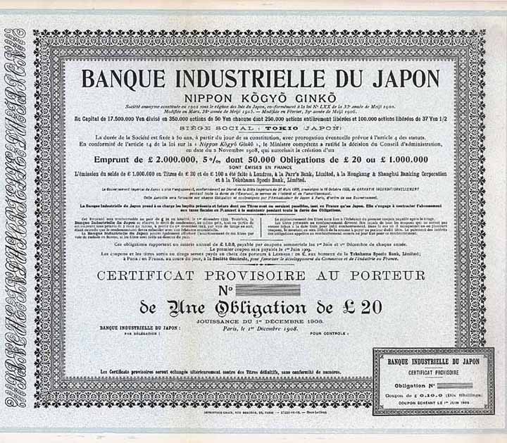 Bank Industrielle du Japon (Nippon Kogyo Ginko)