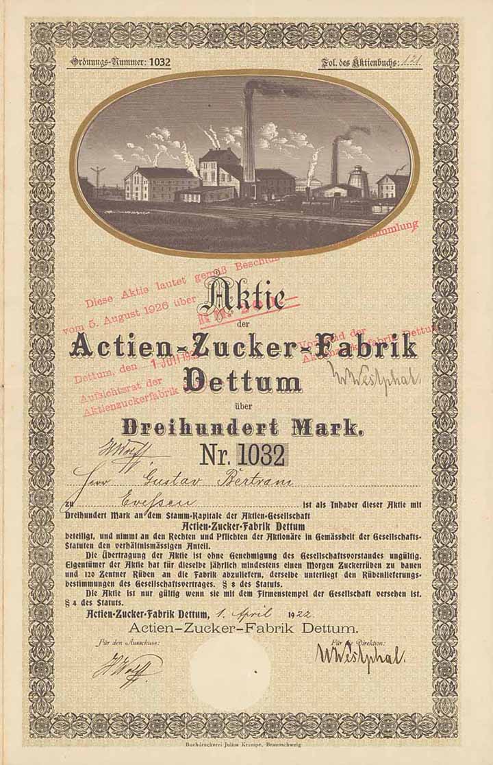 Actien-Zucker-Fabrik Dettum