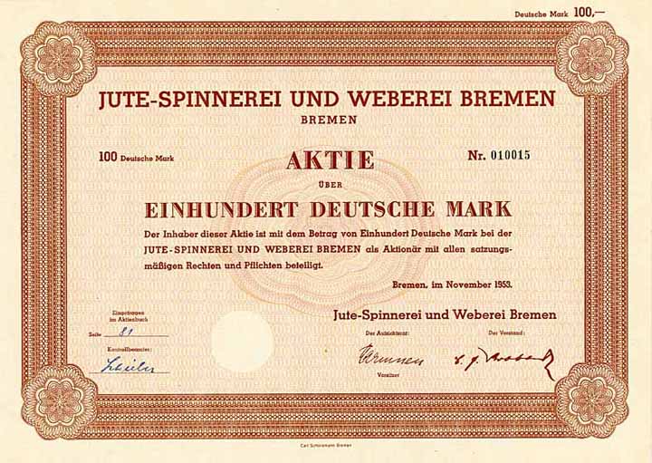 Jute-Spinnerei und Weberei Bremen