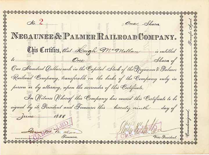 Negaunee & Palmer Railroad